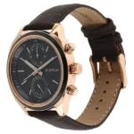 Titan Quartz Multifunction Black Dial Leather Strap Watch for Men