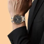 Titan Men's Metropolitan Luxe: Multifunction Black Dial with Two-Tone Stainless Steel Bracelet Watch - Image 4