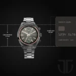 Titan Men's Metropolitan Luxe: Multifunction Mono black Dial with Two-Tone Stainless Steel Bracelet Watch - Image 5