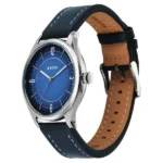 Titan Neo Basics Analog with Blue Dial Blue Leather Strap Watch for Men - Image 3