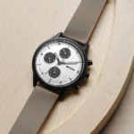 Titan Neo Silver Quartz Multifunction Leather Strap Watch for Men - Image 2