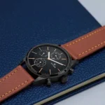 Titan Workwear Multifunction Black Dial Brown Leather Strap Watch For Men - Image 2