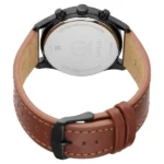 Titan Workwear Multifunction Black Dial Brown Leather Strap Watch For Men - Image 4