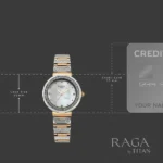 Titan Raga Spotlight Quartz Analog Mother of Pearl Dial Two Toned Metal Strap Watch For Women - Image 5