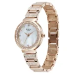 Titan Raga Spotlight Quartz Analog Mother of Pearl Dial Rose Gold Metal Strap Watch For Women - Image 2