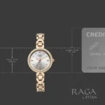 Titan Raga Spotlight Quartz Analog Silver Dial Rose Gold Metal Strap Watch For Women - Image 5