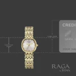 Titan Raga Spotlight Quartz Analog White Dial Golden Metal Strap Watch For Women - Image 5