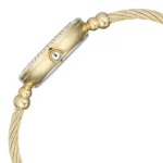 Titan Raga Spotlight Quartz Analog White Dial Golden Metal Strap Watch For Women - Image 4