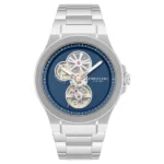 Kenneth Cole Automatic Blue Dial Silver Stainless Steel Strap Watch For Men