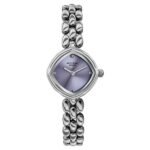 Poze Poze Quartz Analog Purple Dial Silver Metal Strap Watch For Women