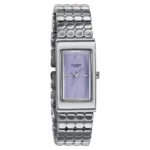 Poze Poze Quartz Analog Purple Dial Silver Metal Strap Watch For Women - Image 2