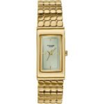 Poze Poze Quartz Analog Green Dial Golden Metal Strap Watch For Women