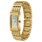 Poze Poze Quartz Analog Green Dial Golden Metal Strap Watch For Women - Image 3
