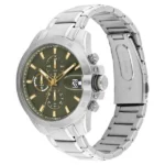 Tommy Hilfiger Quartz Multifunction Green Dial Silver Stainless Steel Strap Watch For Men - Image 2