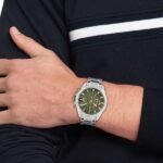 Tommy Hilfiger Quartz Multifunction Green Dial Silver Stainless Steel Strap Watch For Men - Image 4