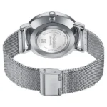Sonata Poze Quartz Analog White Dial Silver Metal Strap Watch For Men - Image 4