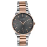 Poze By Sonata Quartz Analog Grey Dial Two Toned Stainless Steel Strap Watch For Men