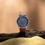 Sonata Poze Quartz Analog Blue Dial Leather Strap Watch For Men - Image 5