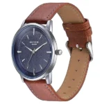 Sonata Poze Quartz Analog Blue Dial Leather Strap Watch For Men - Image 2