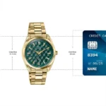 Sonata Poze Quartz Analog Two Toned Dial Golden Colour Stainless Steel Strap Watch For Men - Image 5