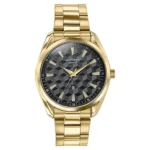 Sonata Poze Quartz Analog Two Toned Dial Golden Colour Stainless Steel Strap Watch For Men
