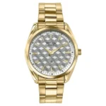 Sonata Poze Quartz Analog Two Toned Dial Golden Colour Stainless Steel Strap Watch For Men