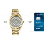 Sonata Poze Quartz Analog Two Toned Dial Golden Colour Stainless Steel Strap Watch For Men - Image 5