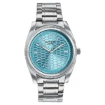 Poze By Sonata Quartz Analog Blue Dial Silver Metal Strap Watch For Men