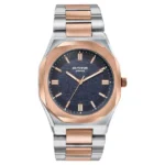 Poze Poze Quartz Analog Blue Dial Two Toned Metal Strap Watch For Men