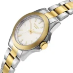 Sonata Poze Quartz Analog White Dial Two Toned Stainless Steel Strap Watch For Men - Image 3