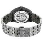 Titan Stellar Cupola Automatic Analog with Sun Moon Phase and Silver Dial Dark Gun Stainless Steel Strap Watch for Men - Image 4