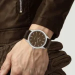 Titan Quartz Analog with Date Brown Dial Leather Strap Watch for Men - Image 5