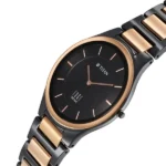 Titan Edge Ceramic Quartz in Midnight Gold with Black Dial Watch for Men - Image 3