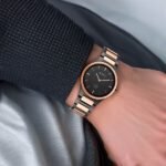 Titan Edge Ceramic Quartz in Midnight Gold with Black Dial Watch for Men - Image 6