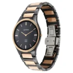 Titan Edge Ceramic Quartz in Midnight Gold with Diamonds and Black Dial Watch for Men - Image 2
