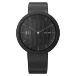 Titan Edge Carbon Fibre Quartz Analog Black Dial Leather Strap Unisex Watch