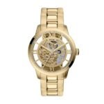 Fossil Townsman Men Automatic Gold Dial Analog Stainless Steel Watch
