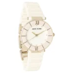 Anne Klein Quartz Analog Pink Dial Ceramic Strap Watch for Women - Image 5