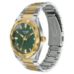 Poze Poze Quartz Analog Green Dial Two Toned Metal Strap Watch For Men - Image 2