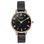 Sonata Poze Quartz Analog Black Dial Mesh Strap Watch for Women