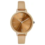 Sonata Poze Quartz Analog Brown Dial Leather Strap Watch for Women