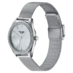 Sonata Poze Quartz Analog Mother of Pearl Dial Silver Color Stainless Steel Strap Watch For Women - Image 2