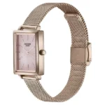 Sonata Poze Quartz Analog Pink Mother Of Pearl Dial Rose Gold Color Stainless Steel Strap Watch For Women - Image 2