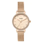 Timex Trendline Round 32mm Rose Gold Dial Analog Women Watch